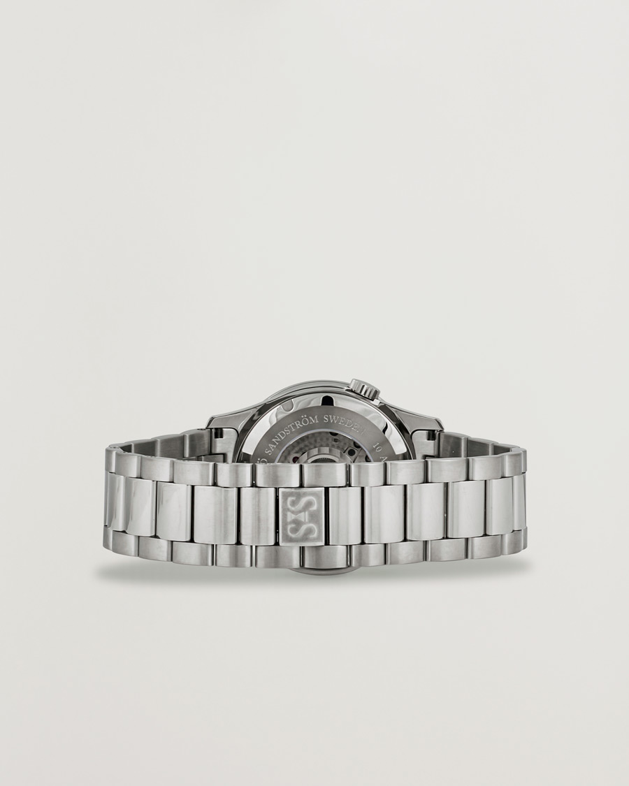 Herre | Sjöö Sandström Royal Steel Worldtimer 36mm White with Steel | Sjöö Sandström | Royal Steel Worldtimer 36mm White with Steel