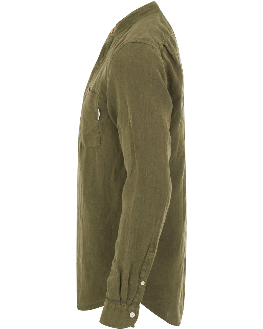 Herre | Skjorter | PS Paul Smith | Slim Fit Linen Shirt Army Green