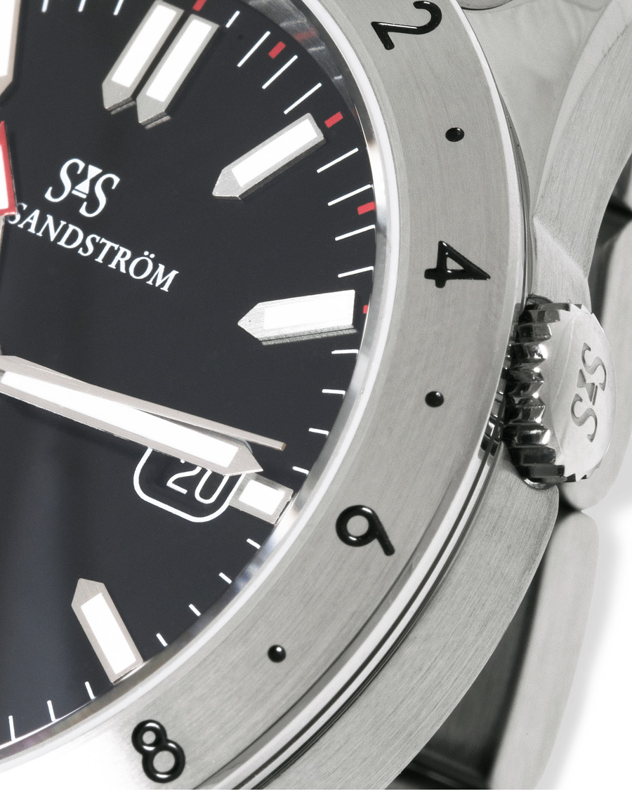 Herre | Sjöö Sandström Royal Steel Worldtimer 41mm Black with Steel | Sjöö Sandström | Royal Steel Worldtimer 41mm Black with Steel