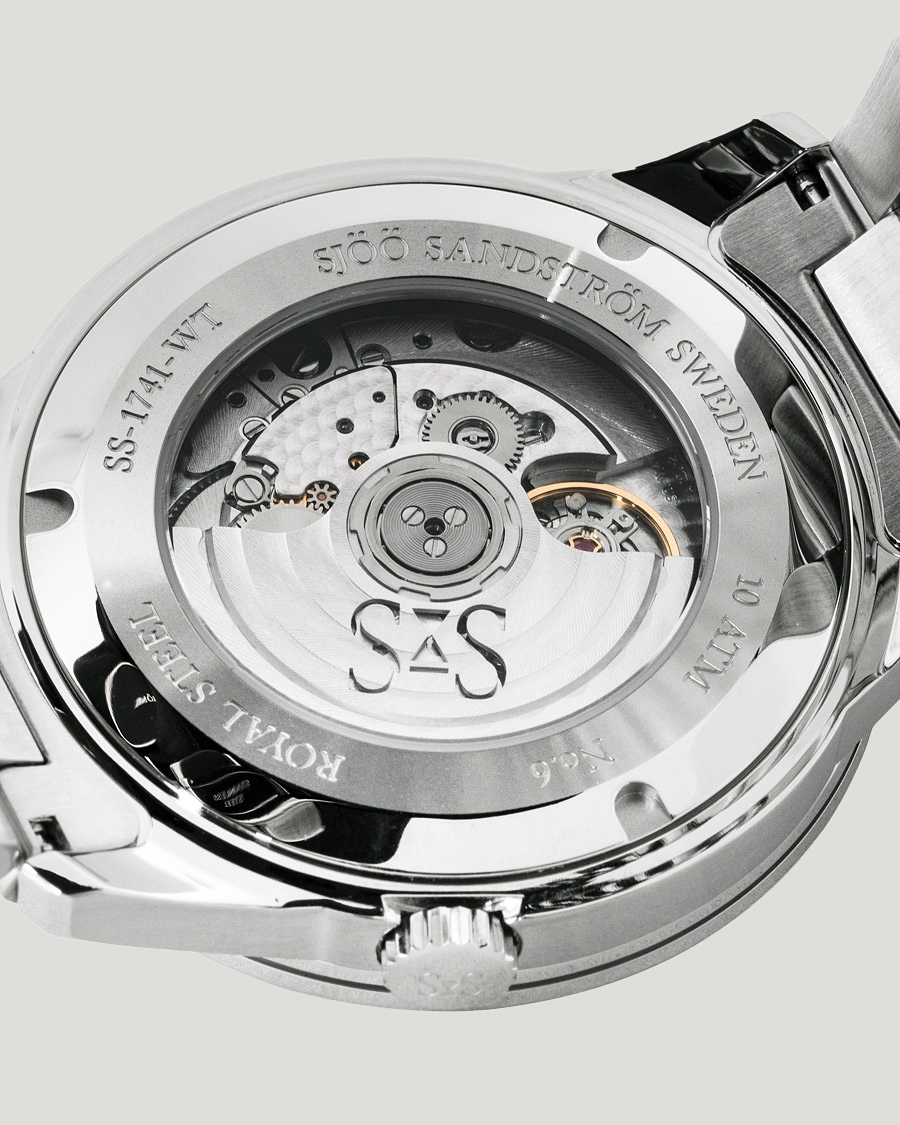 Herre | Sjöö Sandström Royal Steel Worldtimer 41mm Black with Steel | Sjöö Sandström | Royal Steel Worldtimer 41mm Black with Steel