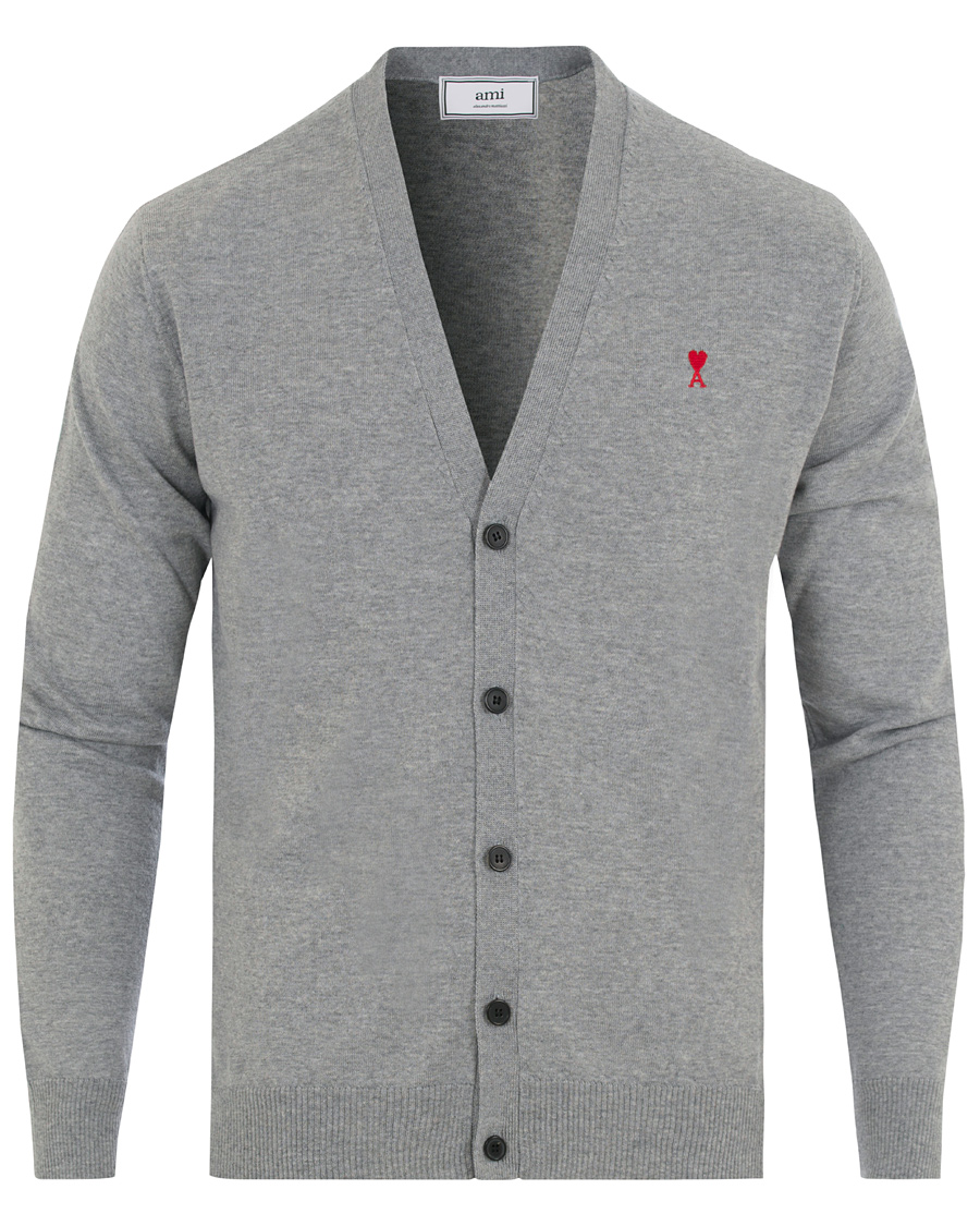 Herre | Gensere | AMI | Cardigan Broderie Grey