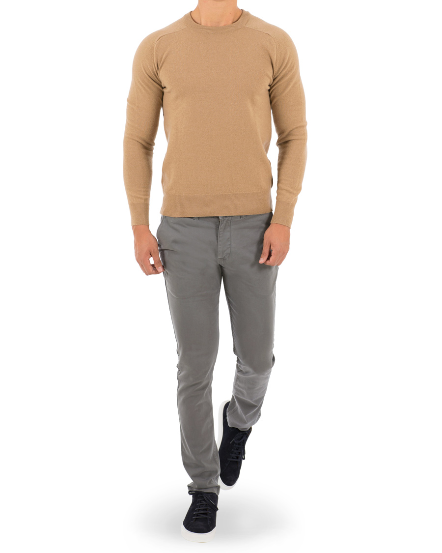Herre | Gensere | AMI | Crew Neck Knitted Sweater Camel