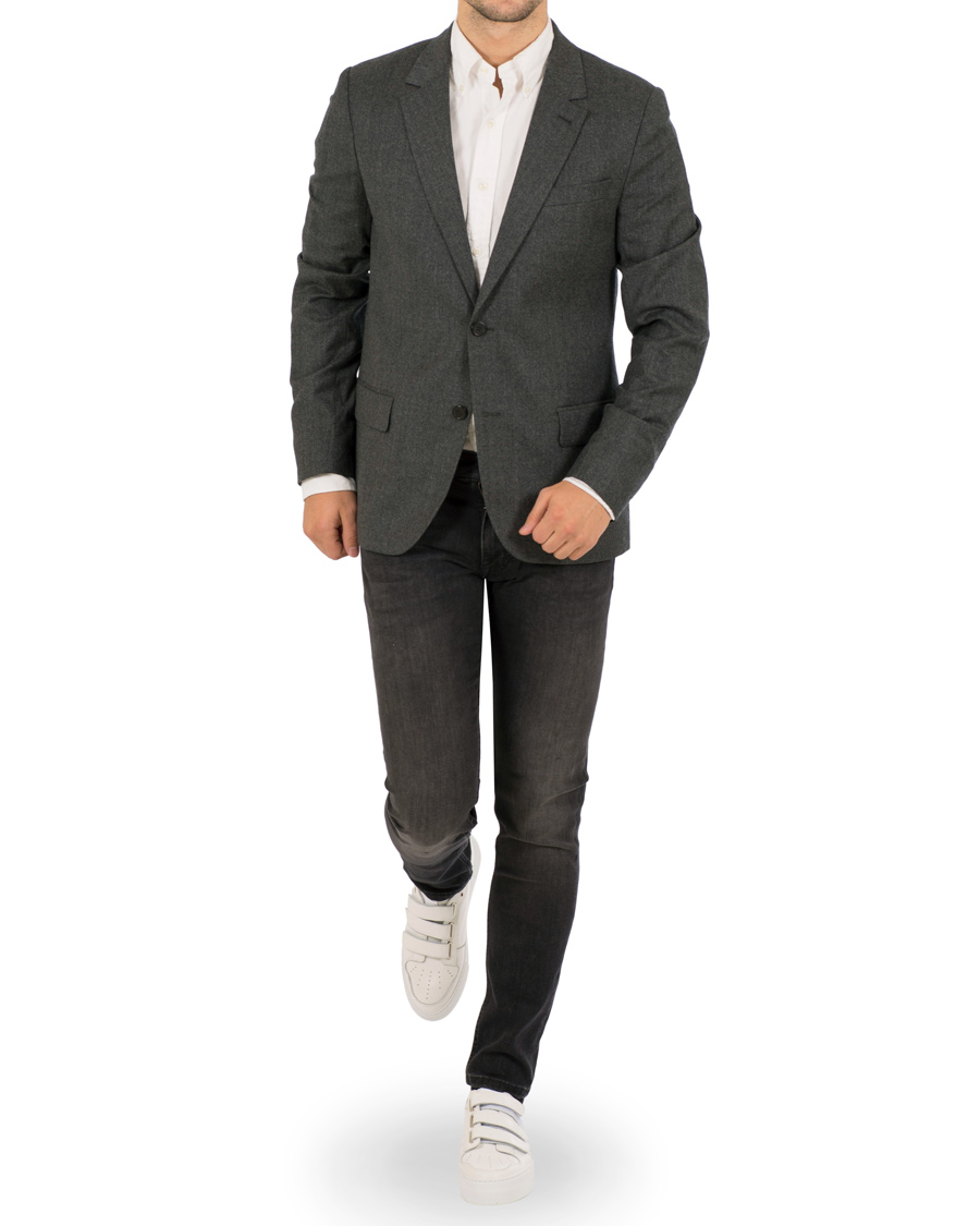 Herre | Dressjakker | AMI | Unlined Wool Jacket Anthracite