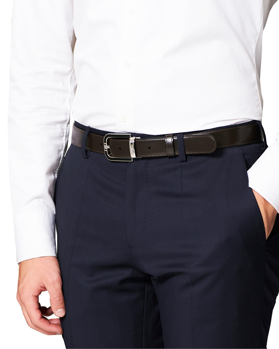 Herre |  | Montblanc | Reversible Horseshoe Buckle 30mm Belt Black