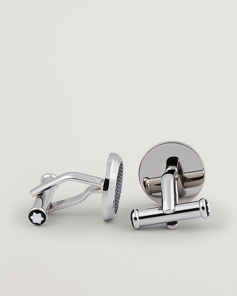 Men | Cufflinks | Montblanc | Steel Meisterstück Cuff Links Blue