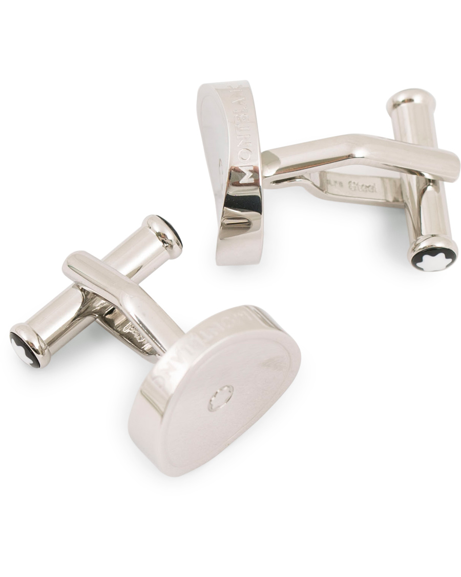 Herre | Montblanc Steel Cufflinks White Emblem | Montblanc | Steel Cufflinks White Emblem