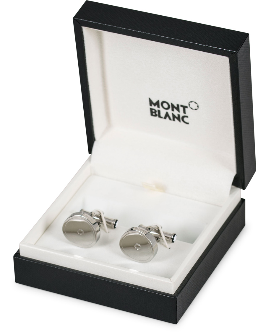 Herre | Montblanc Steel Cufflinks White Emblem | Montblanc | Steel Cufflinks White Emblem