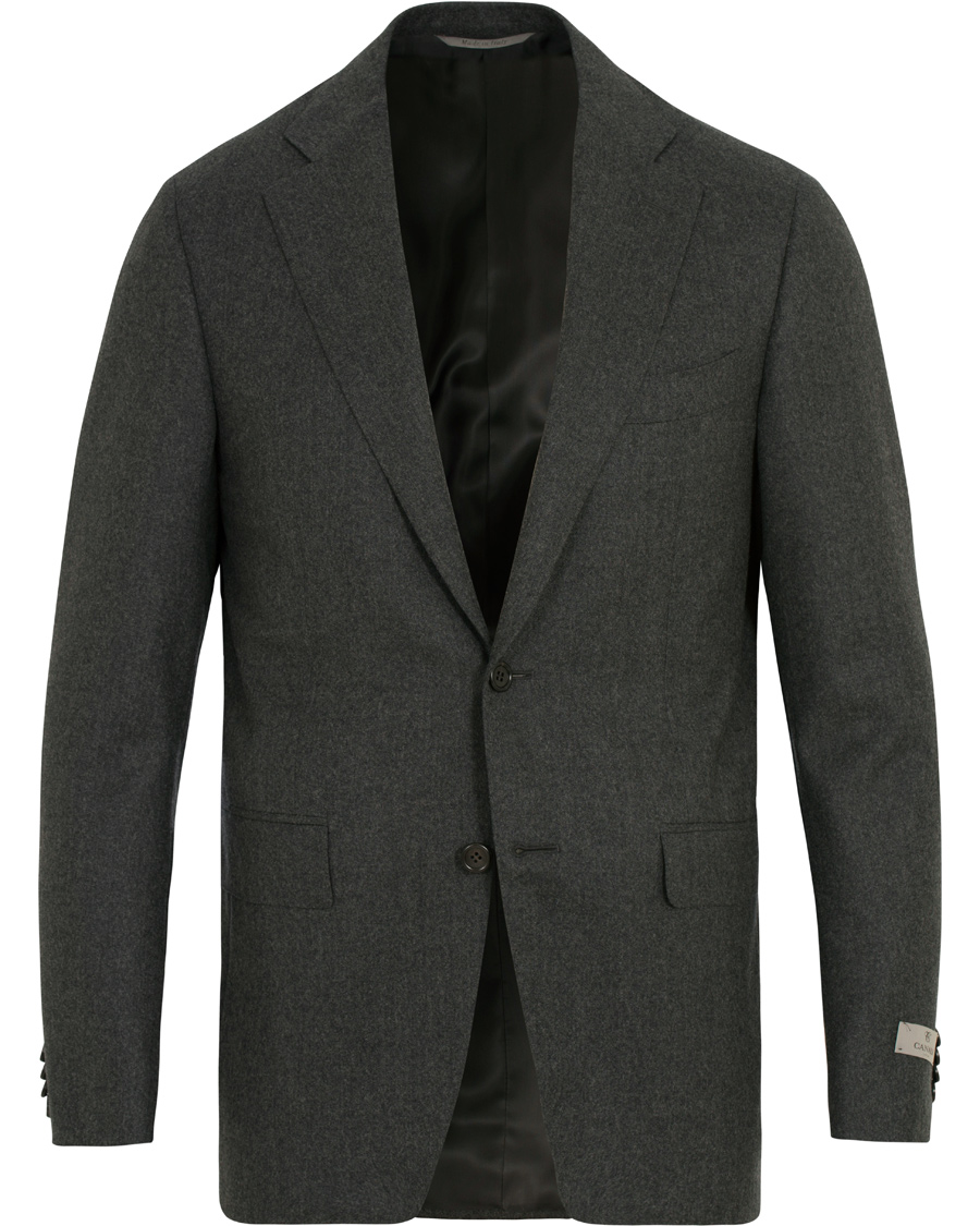 Herre | Dresser | Canali | Capri Flannel Suit Dark Grey