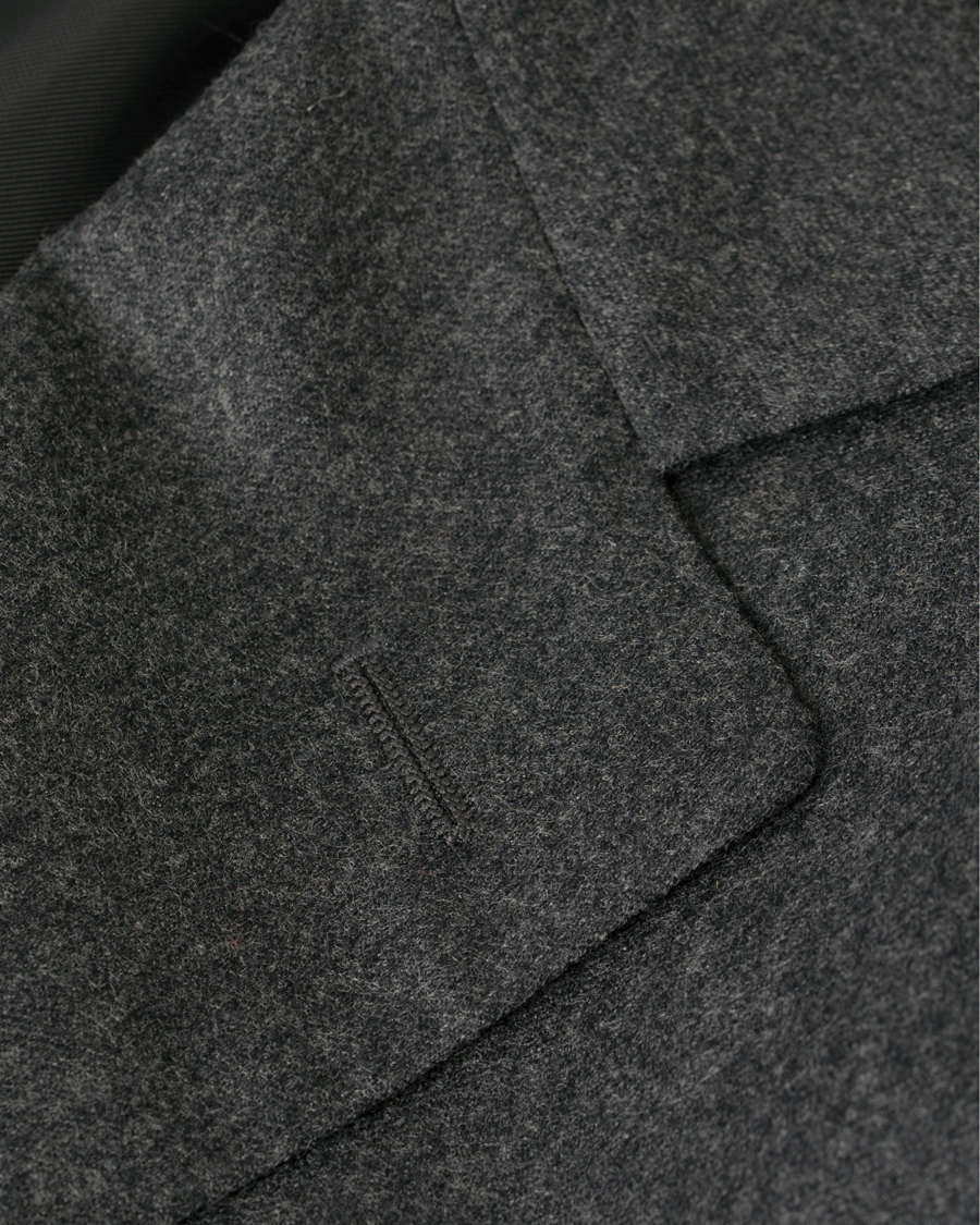 Herre | Dresser | Canali | Capri Flannel Suit Dark Grey