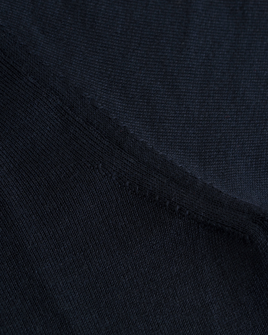Herre | Gensere | Canali | Merino Wool Half Zip Sweater Navy