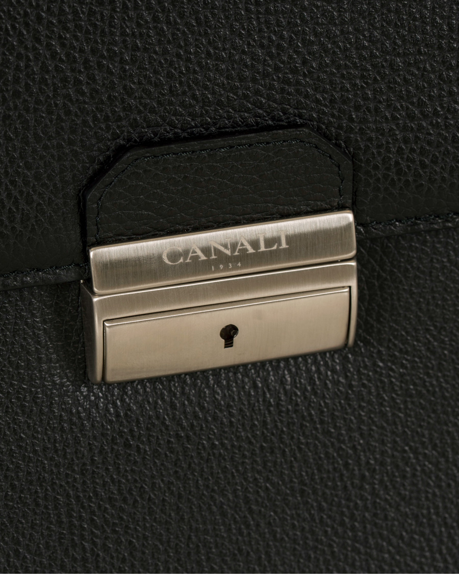 Herre | Canali Leather Briefcase Black | Canali | Leather Briefcase Black