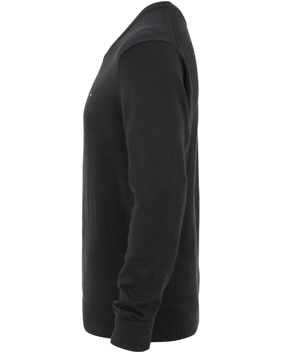 Herre | Gensere | Tommy Hilfiger | Pima Cotton/Cashmere V-Neck Pullover Flag Black