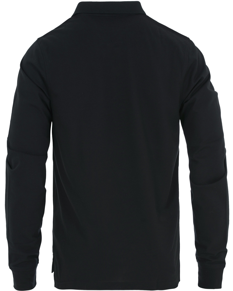 Herre | Gensere | Tommy Hilfiger | Luxury Slim Fit Long Sleeve Polo Flag Black