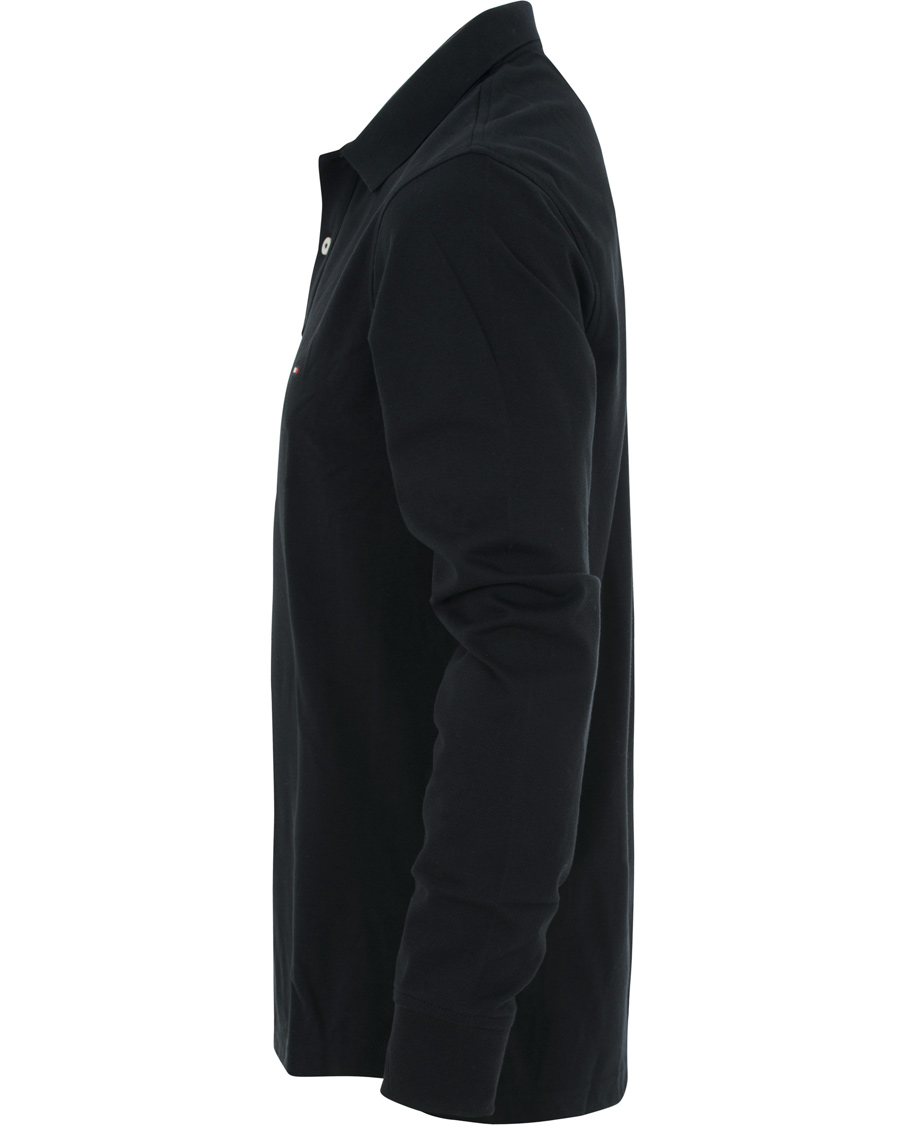 Herre | Gensere | Tommy Hilfiger | Luxury Slim Fit Long Sleeve Polo Flag Black