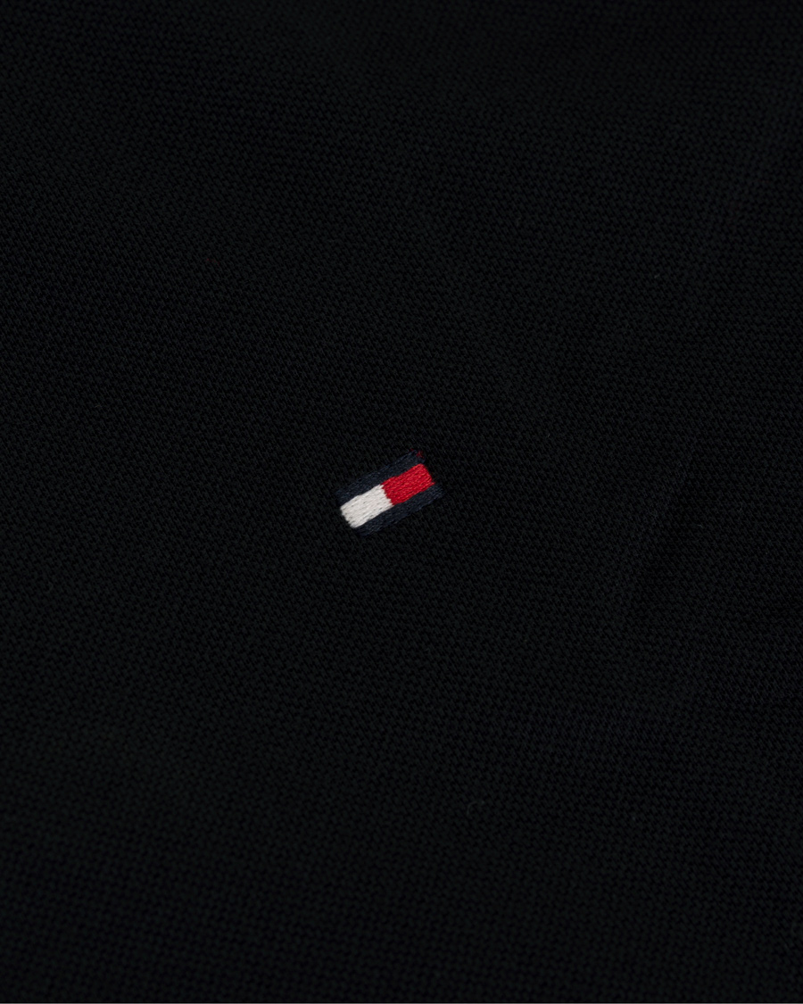 Herre | Gensere | Tommy Hilfiger | Luxury Slim Fit Long Sleeve Polo Flag Black