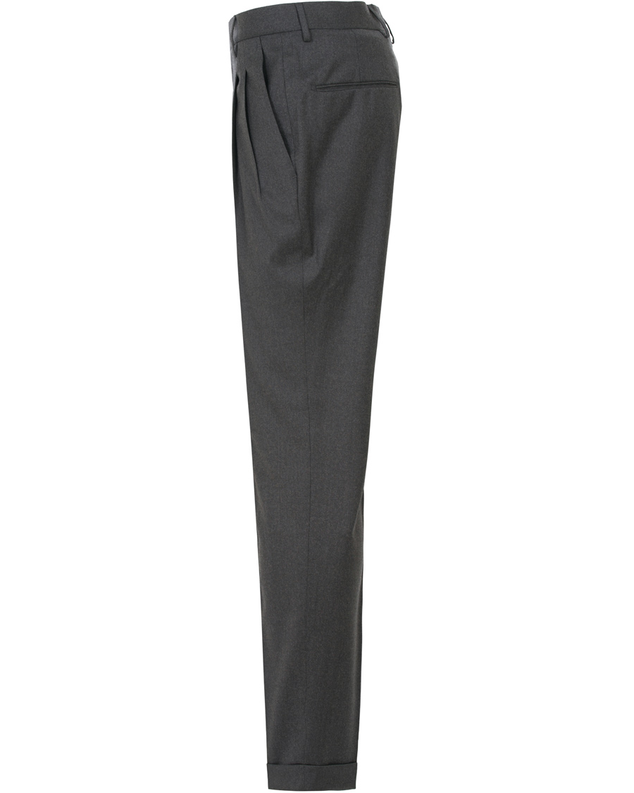 Herre | Bukser | Etro | Baggy Manhattan Flannel Trousers Dark Grey