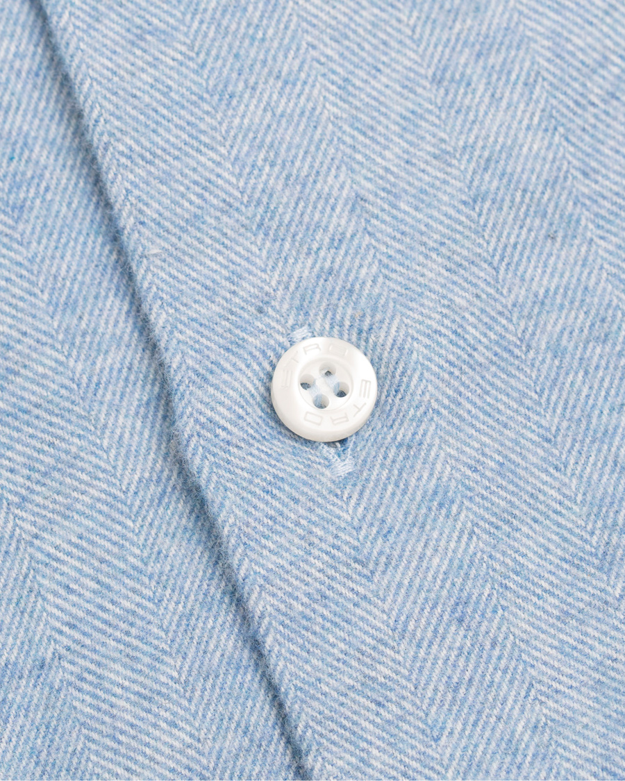 Herre | Skjorter | Etro | Slim Fit Mercurio Flannel Shirt Light Blue
