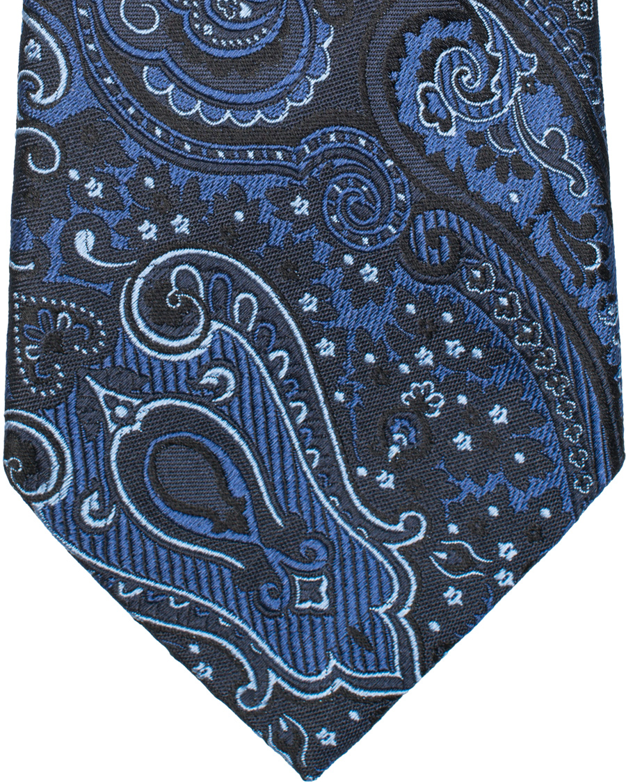 Herre | Etro Paisley Silk 8 cm Tie Blue | Etro | Paisley Silk 8 cm Tie Blue