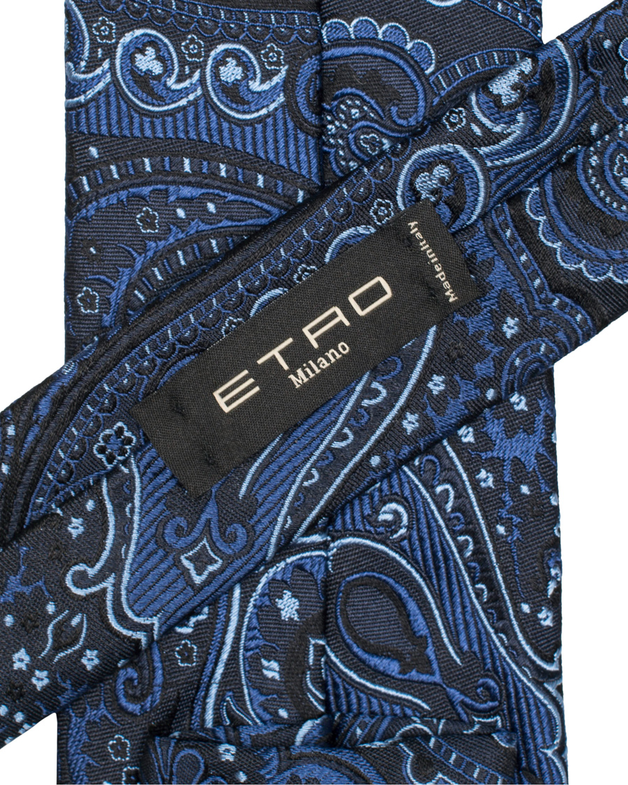 Herre | Etro Paisley Silk 8 cm Tie Blue | Etro | Paisley Silk 8 cm Tie Blue