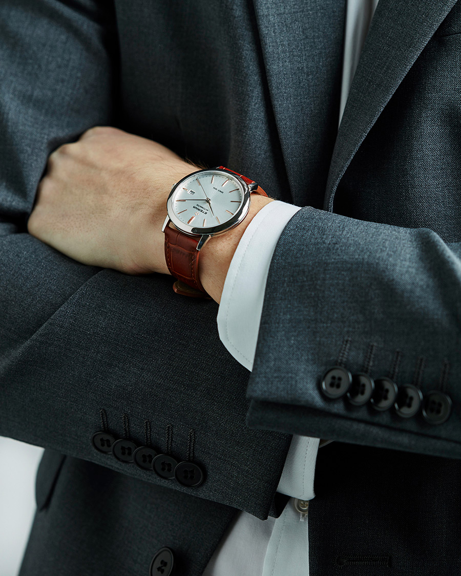 Herre | Eterna Eternity Automatic Silver/Brown Silver/Brown Leather 40mm | Eterna | Eternity Automatic Silver/Brown Silver/Brown Leather 40mm