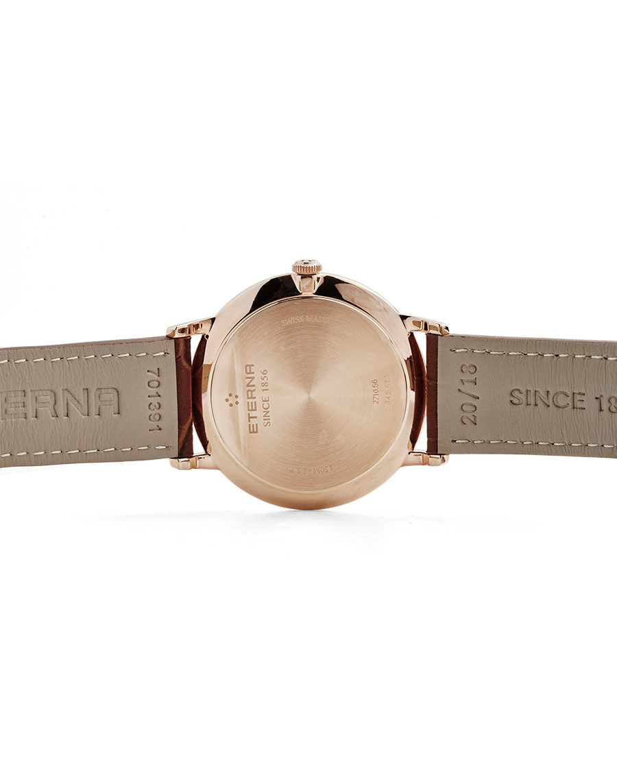 Herre | Eterna Eternity Quartz Gold/Brown Gold/Brown Leather 40mm | Eterna | Eternity Quartz Gold/Brown Gold/Brown Leather 40mm