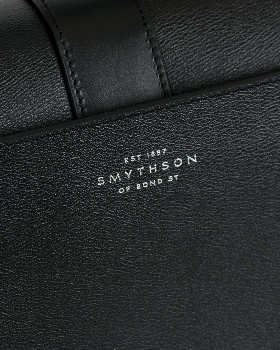 Herre | Smythson Grosvenor Slim Calf Briefcase Black | Smythson | Grosvenor Slim Calf Briefcase Black
