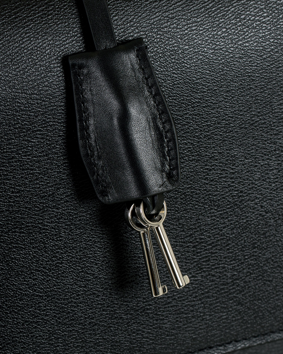 Herre | Smythson Grosvenor Slim Calf Briefcase Black | Smythson | Grosvenor Slim Calf Briefcase Black