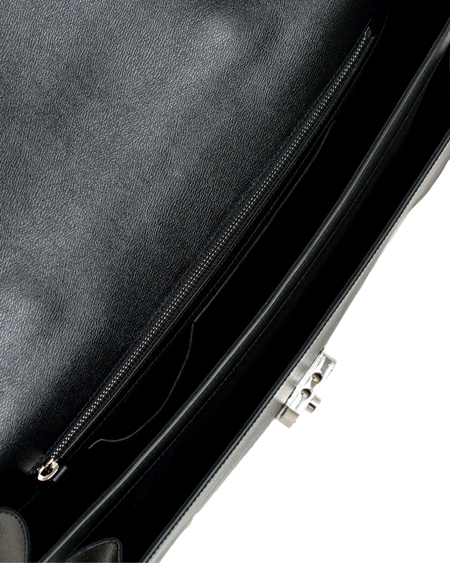 Herre | Smythson Grosvenor Slim Calf Briefcase Black | Smythson | Grosvenor Slim Calf Briefcase Black