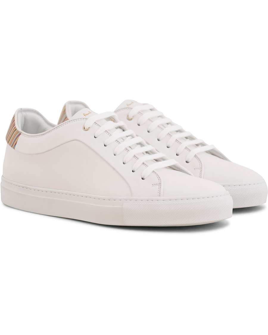 Herre | Paul Smith Basso Leather Sneaker White/Multi Stripe | Paul Smith | Basso Leather Sneaker White/Multi Stripe