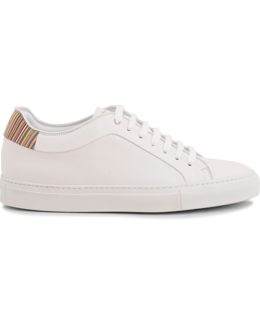 Herre | Paul Smith Basso Leather Sneaker White/Multi Stripe | Paul Smith | Basso Leather Sneaker White/Multi Stripe