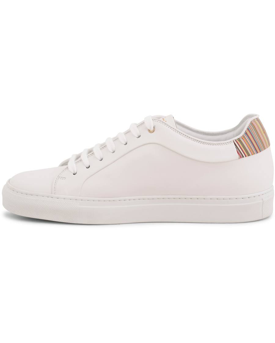 Herre | Paul Smith Basso Leather Sneaker White/Multi Stripe | Paul Smith | Basso Leather Sneaker White/Multi Stripe