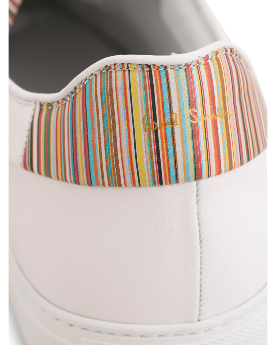 Herre | Paul Smith Basso Leather Sneaker White/Multi Stripe | Paul Smith | Basso Leather Sneaker White/Multi Stripe