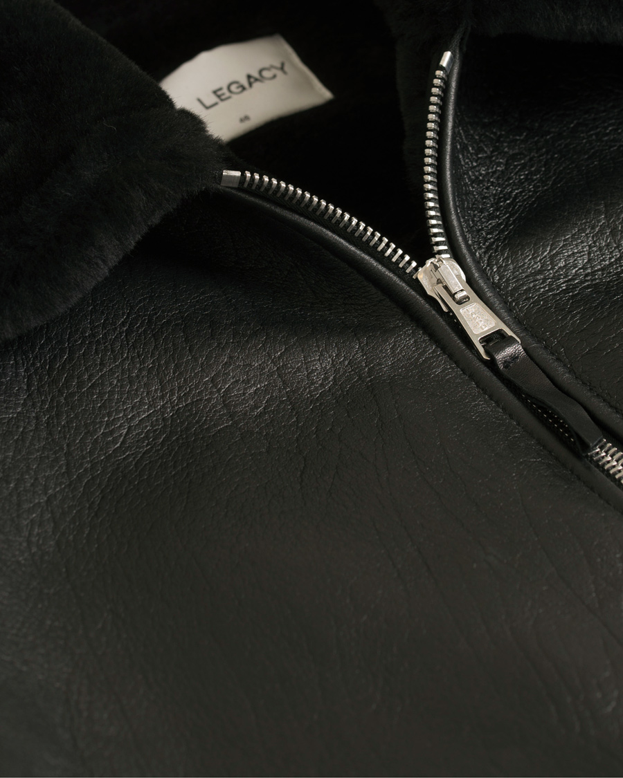 Herre | Jakker | Our Legacy | Flight Jacket Black Shearling