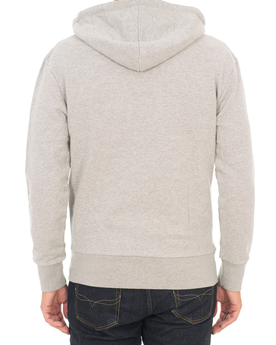 Herre | Gensere | Maison Kitsuné | Zip Hoodie Tricolor Fox Patch Grey Melange