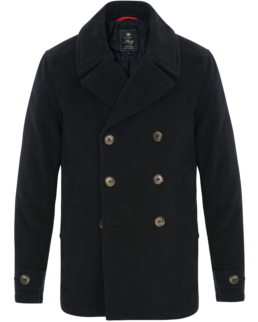 Herre | Jakker | Fay | Moleskin Peacoat Navy