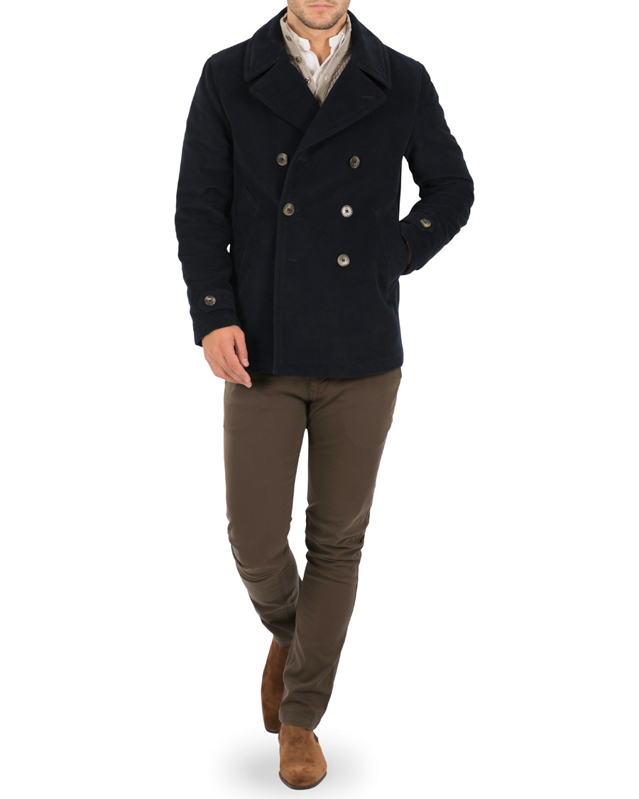 Herre | Jakker | Fay | Moleskin Peacoat Navy