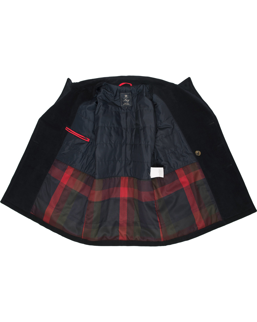 Herre | Jakker | Fay | Moleskin Peacoat Navy