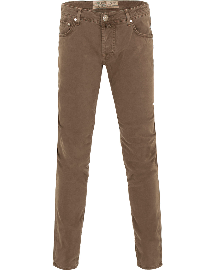 Herre | Bukser | Jacob Cohën | Jacob Cohen 622 Slim Fit 5-Pocket Trousers Light Brown