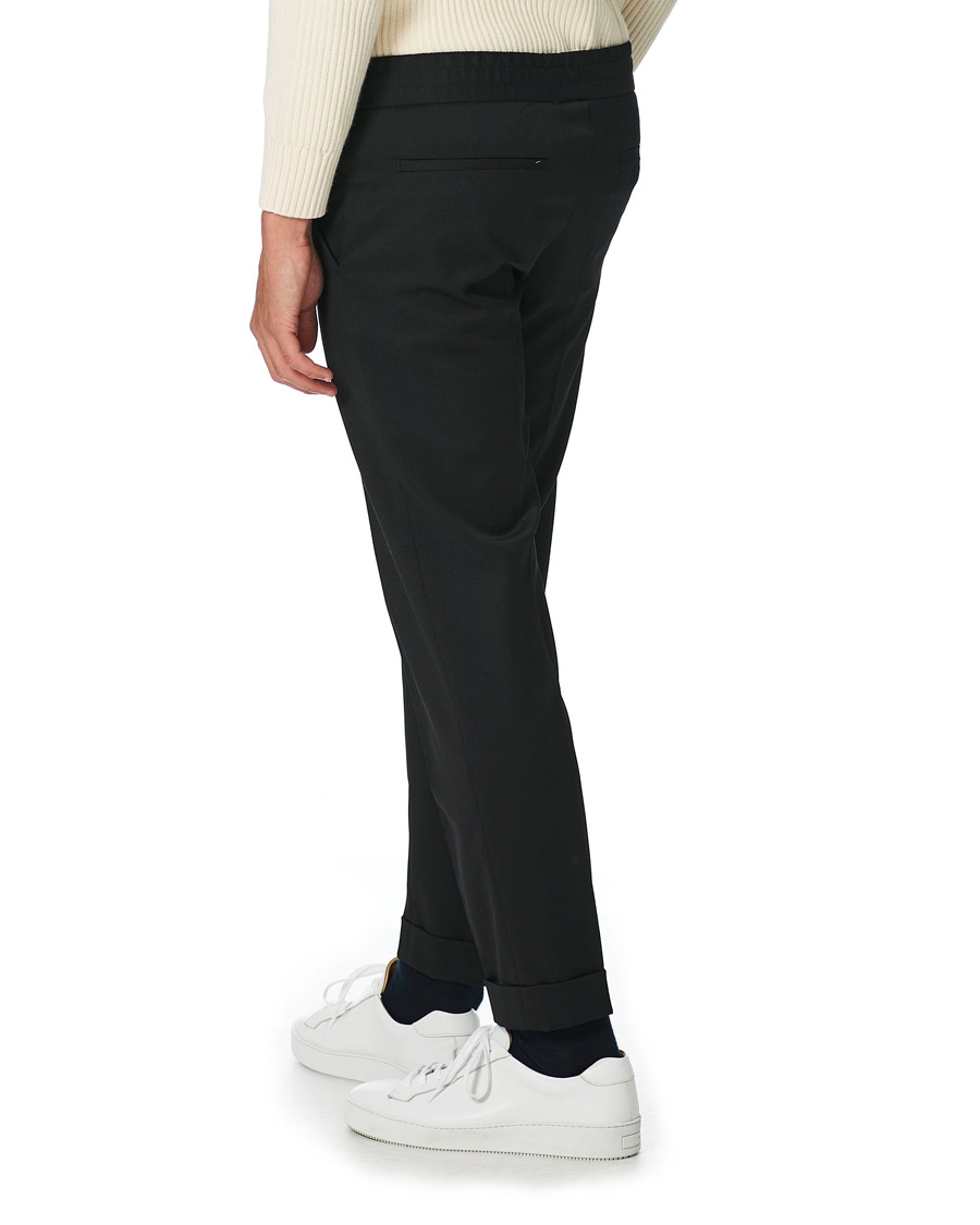 Herre | Bukser | Filippa K | Terry Gabardine Cropped Turn Up Trousers Black