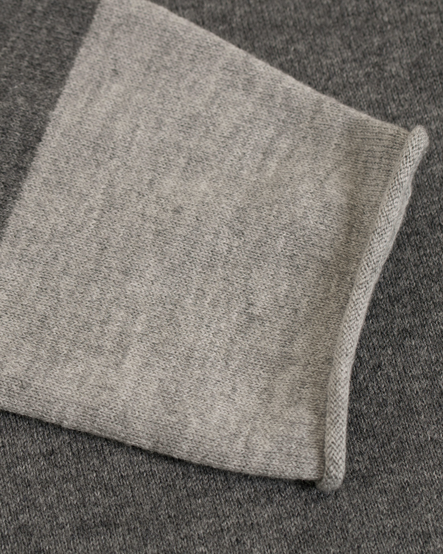 Herre | Gensere | Filippa K | Cotton/Merino Roll Edge Sweater Grey Melange