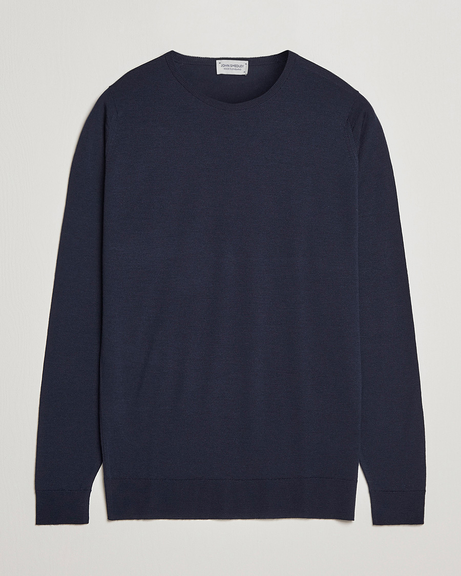 Herre | Gensere | John Smedley | Lundy Extra Fine Merino Crew Neck Midnight