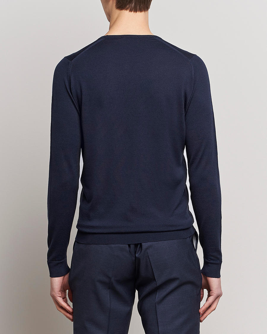 Herre | Gensere | John Smedley | Lundy Extra Fine Merino Crew Neck Midnight