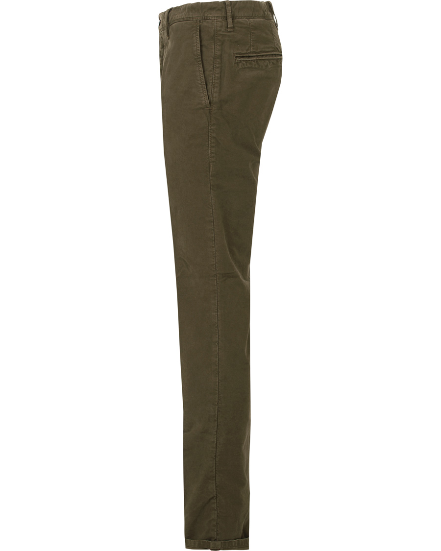 Herre | Bukser | Incotex | Slim Fit Garment Dyed Washed Slacks Green
