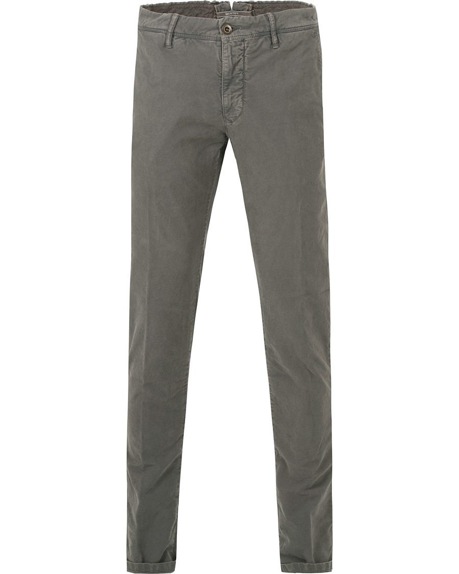 Herre | Bukser | Incotex | Slim Fit Garment Dyed Washed Slacks Grey