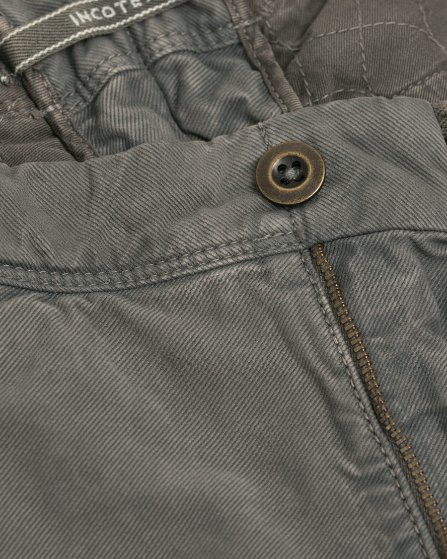 Herre | Bukser | Incotex | Slim Fit Garment Dyed Washed Slacks Grey