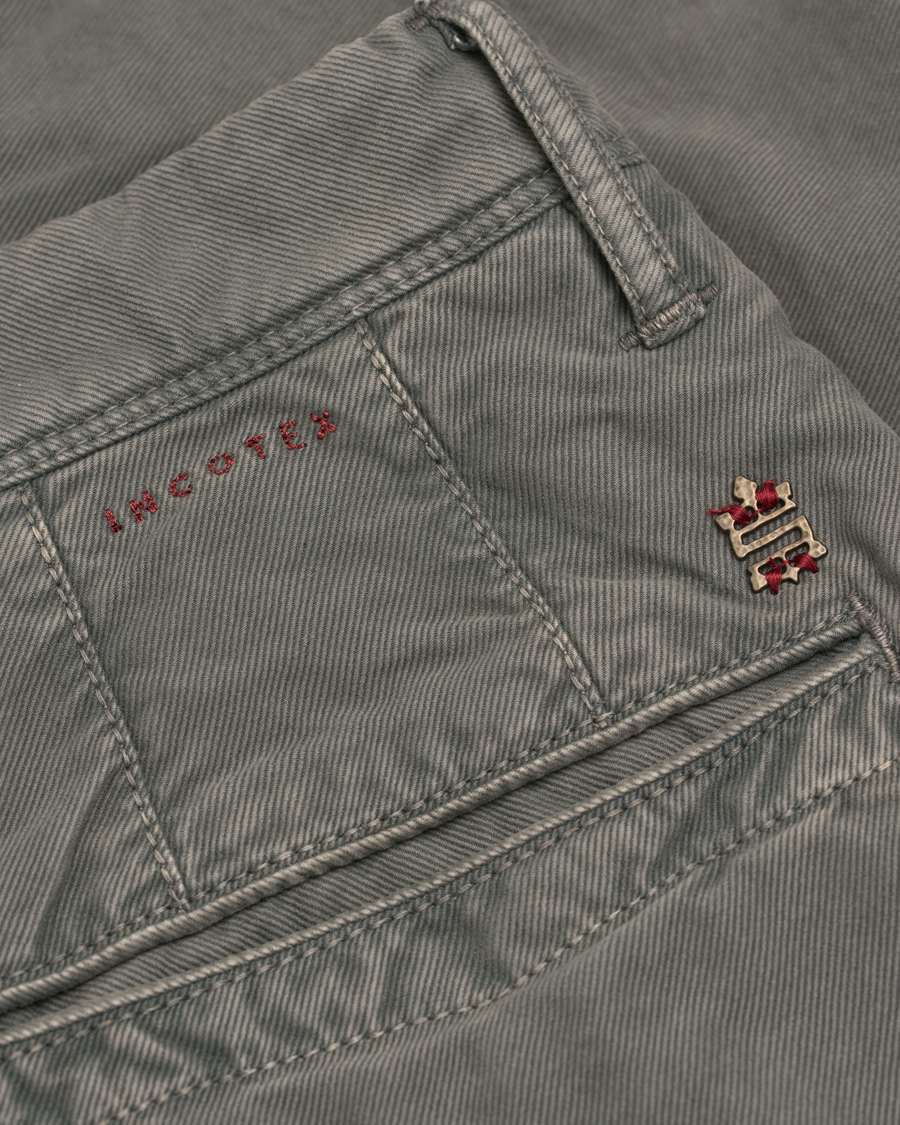 Herre | Bukser | Incotex | Slim Fit Garment Dyed Washed Slacks Grey