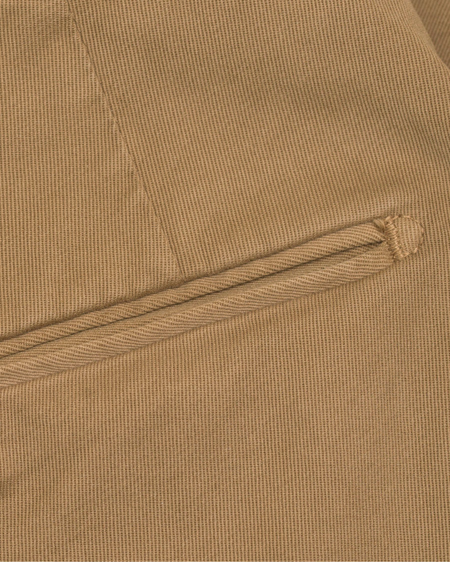 Herre | Bukser | Incotex | Slim Fit Comfort Garment Dyed Washed Chino Khaki