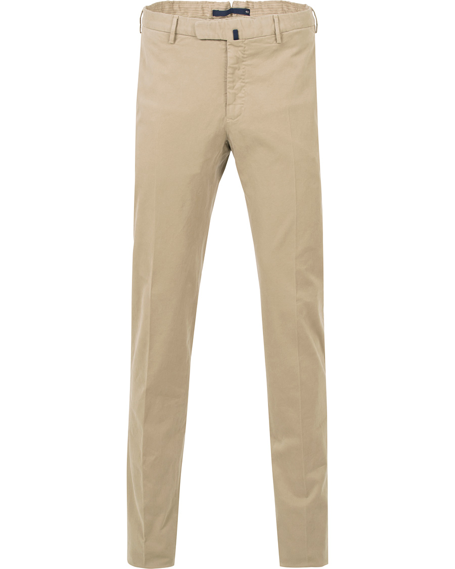 Herre | Bukser | Incotex | Slim Fit Comfort Garment Dyed Washed Chino Stone