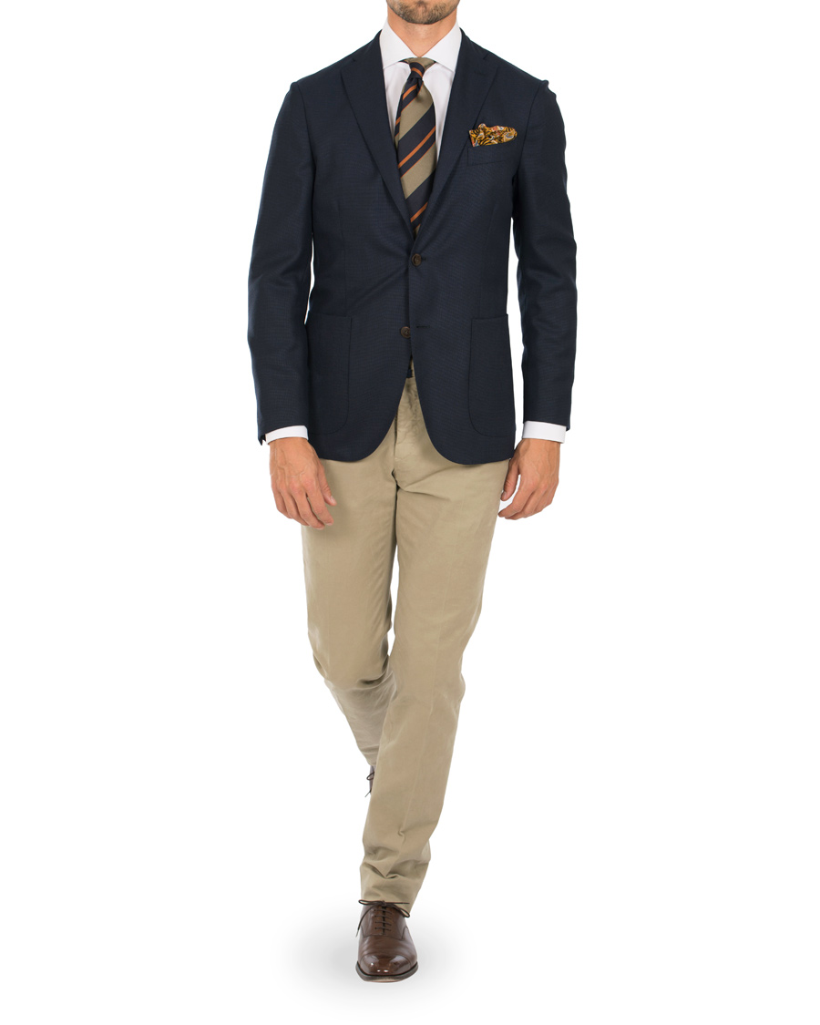 Herre | Bukser | Incotex | Slim Fit Comfort Garment Dyed Washed Chino Stone