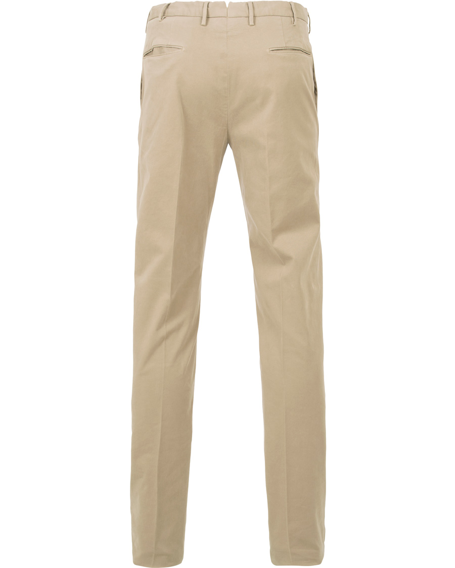 Herre | Bukser | Incotex | Slim Fit Comfort Garment Dyed Washed Chino Stone